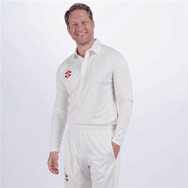 Gray Nicolls Cricket Shirt Matrix V2 Long Sleeve Adult Size VSports