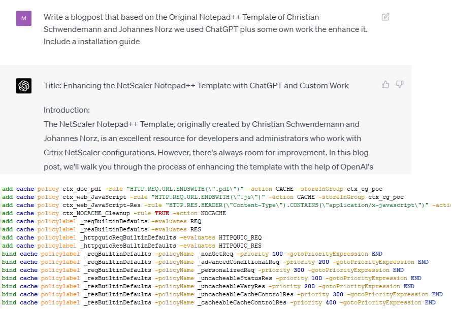 NetScaler Notepad++ Language File 2.0 for Syntax Highlighting VS