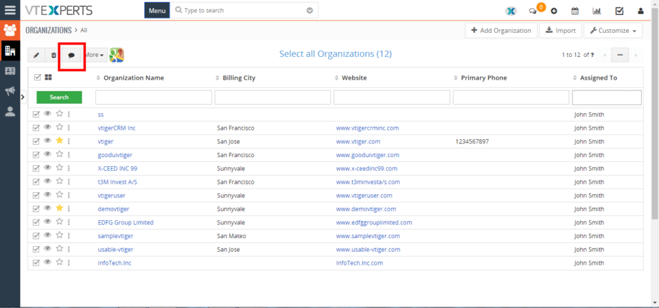 How to Mass Add Comments From List View in Vtiger 7