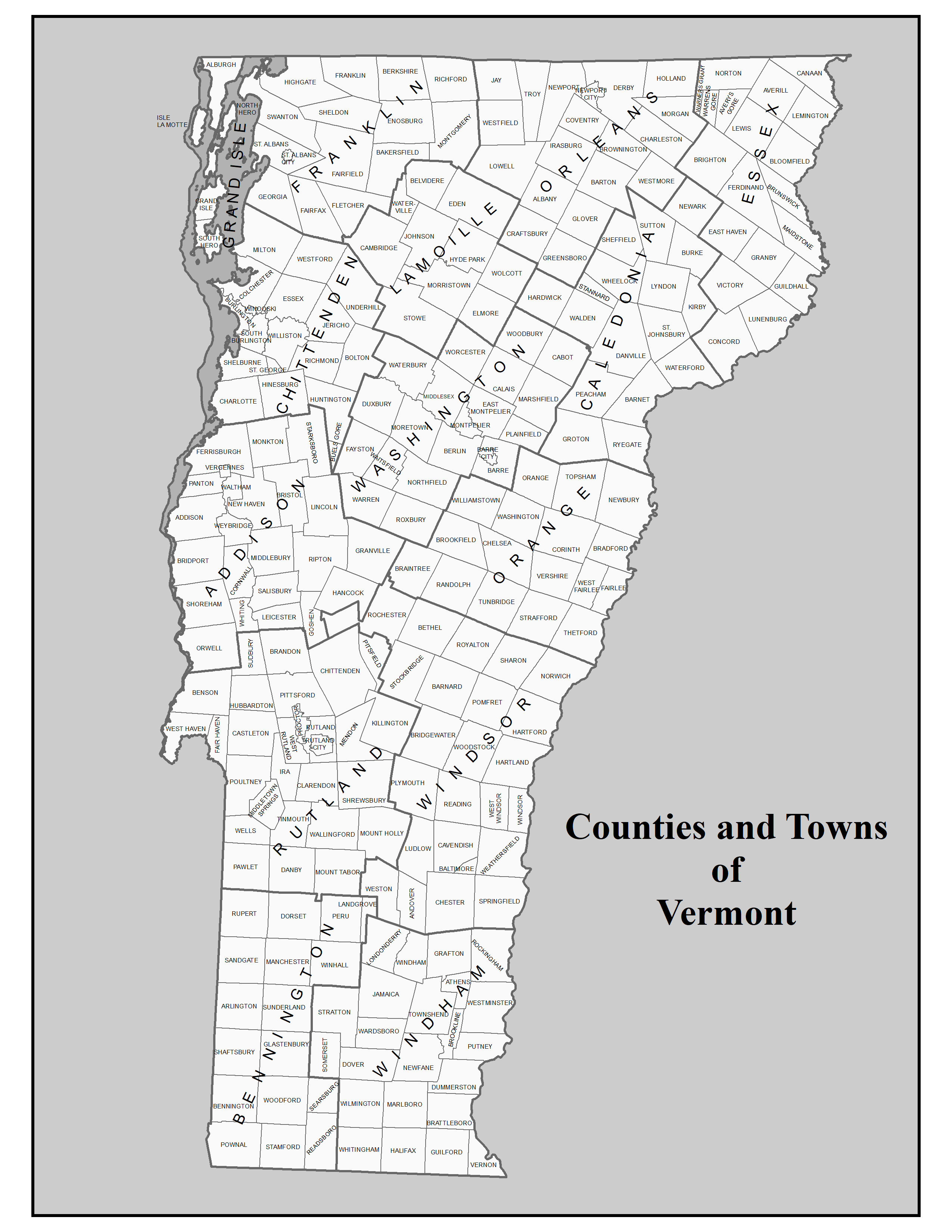 Map Of Vermont Towns About The Online Atlas | Vermont Reptile And Amphibian Atlas