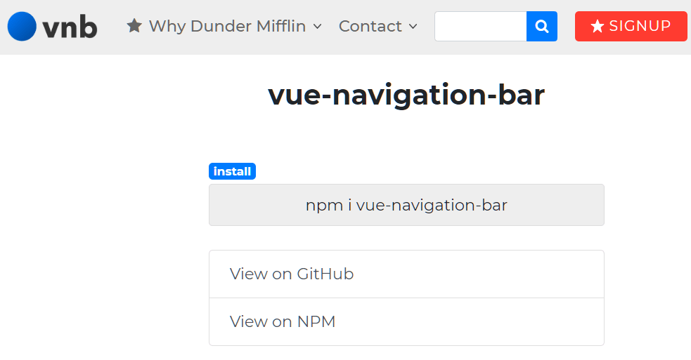 Pretty Mobilefriendly Navbar Component navigationbar Vue Script