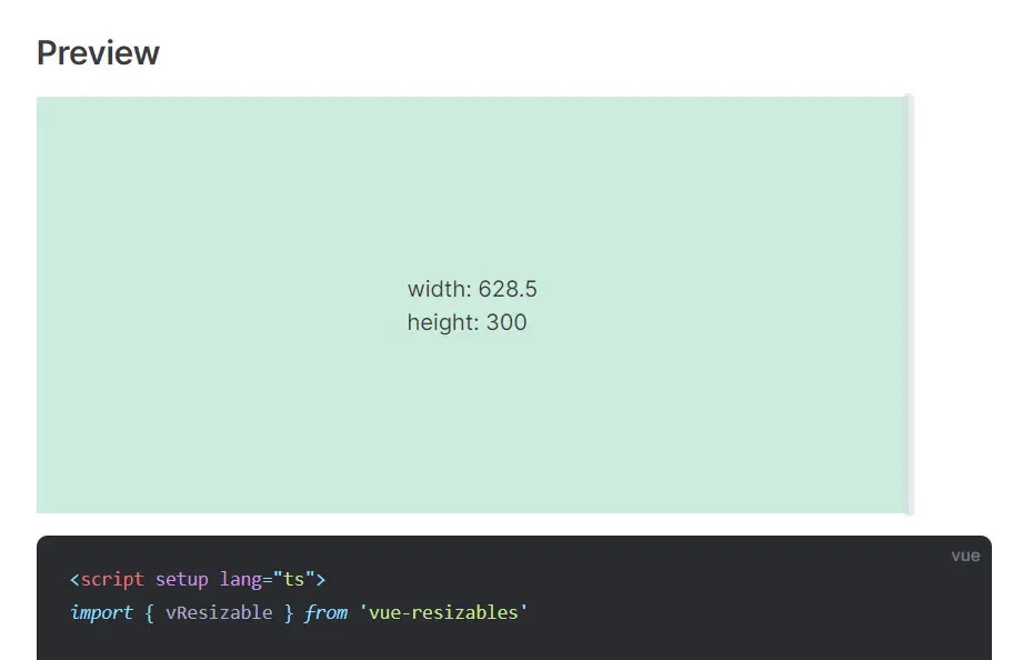 Easy Resizable Library For Vue resizables Vue Script