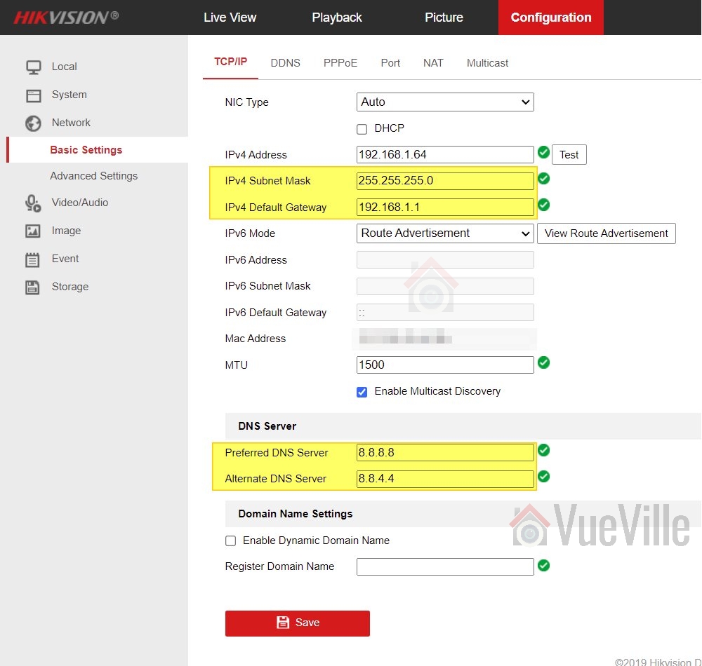 Set up motion detection email alerts on your Hikvision camera VueVille