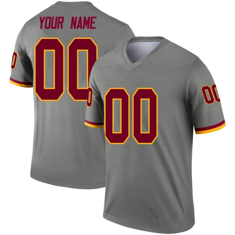 Custom Commanders Jersey for Youth Custom Gray Legend Washington