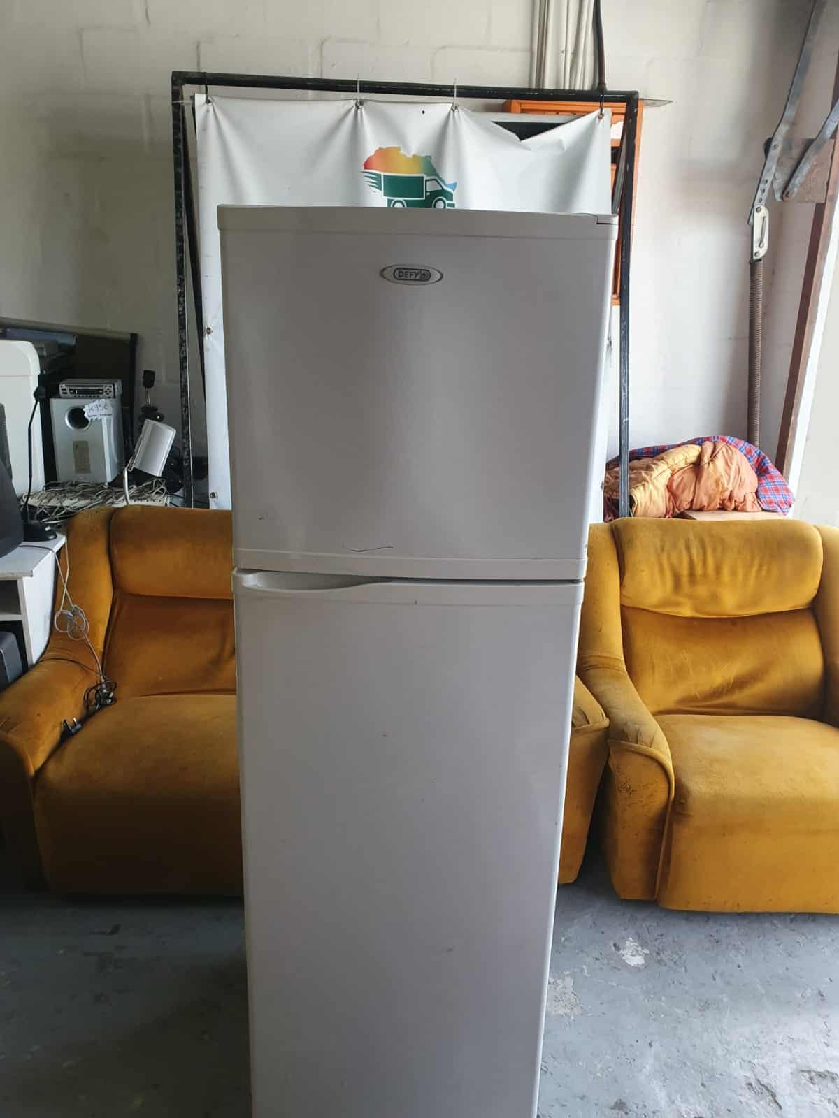 Defy fridge freezer white Vuyani Furniture Transport & Sales