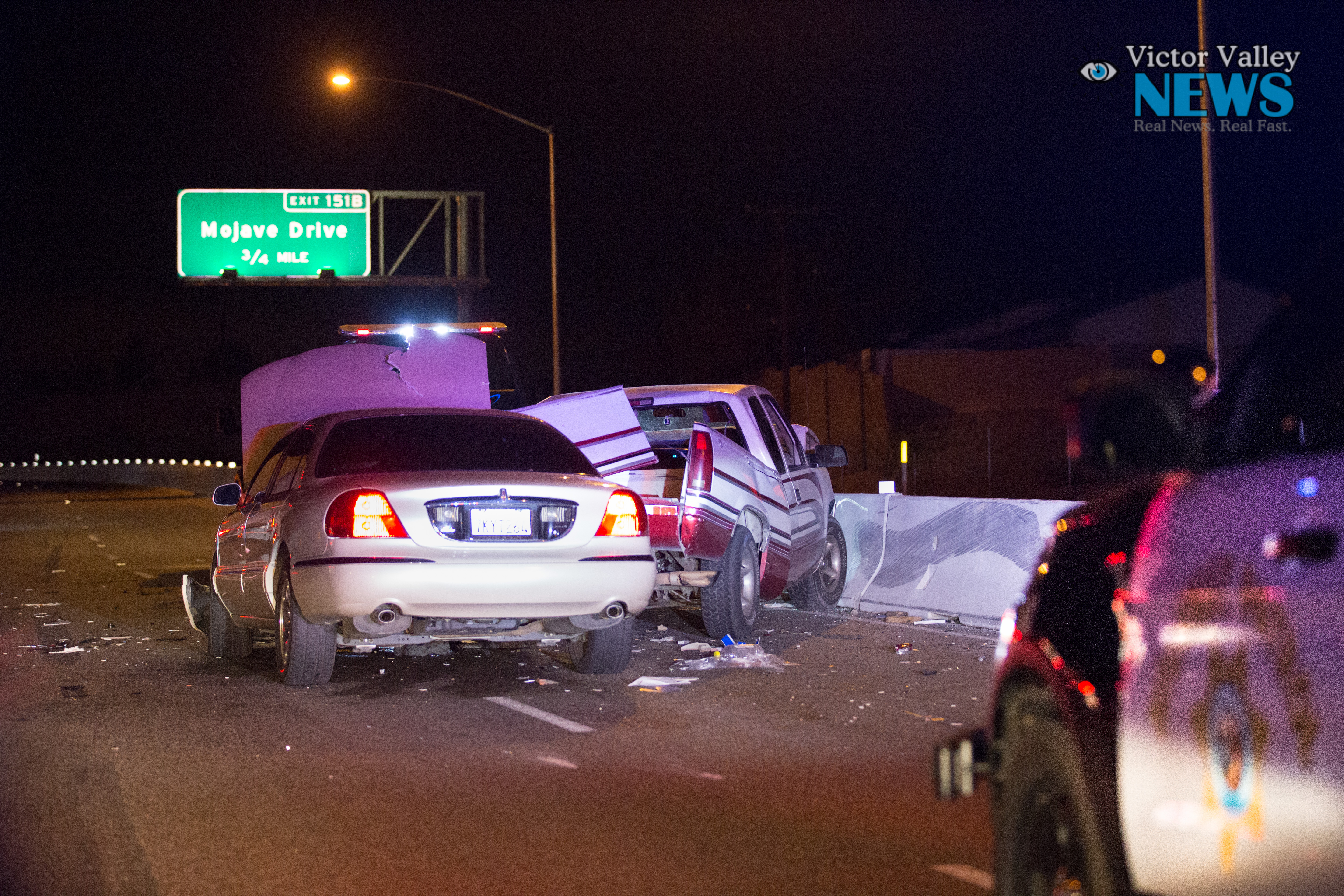 Accident Snarls Traffic On SB 15 Freeway Wednesday Night Victor