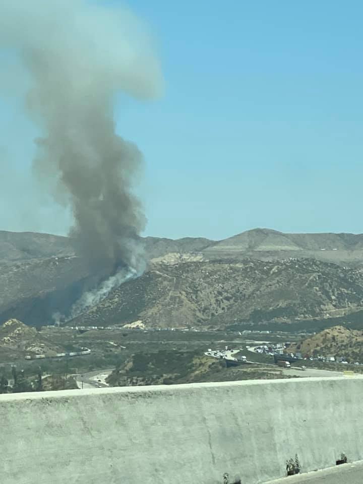 Fire crews battling brush fire in the Cajon Pass Tuesday