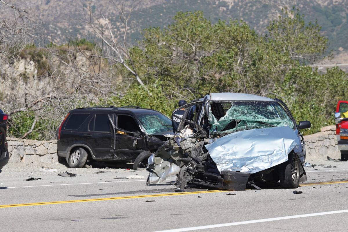 1 transported to hospital after headon crash on Cajon Blvd