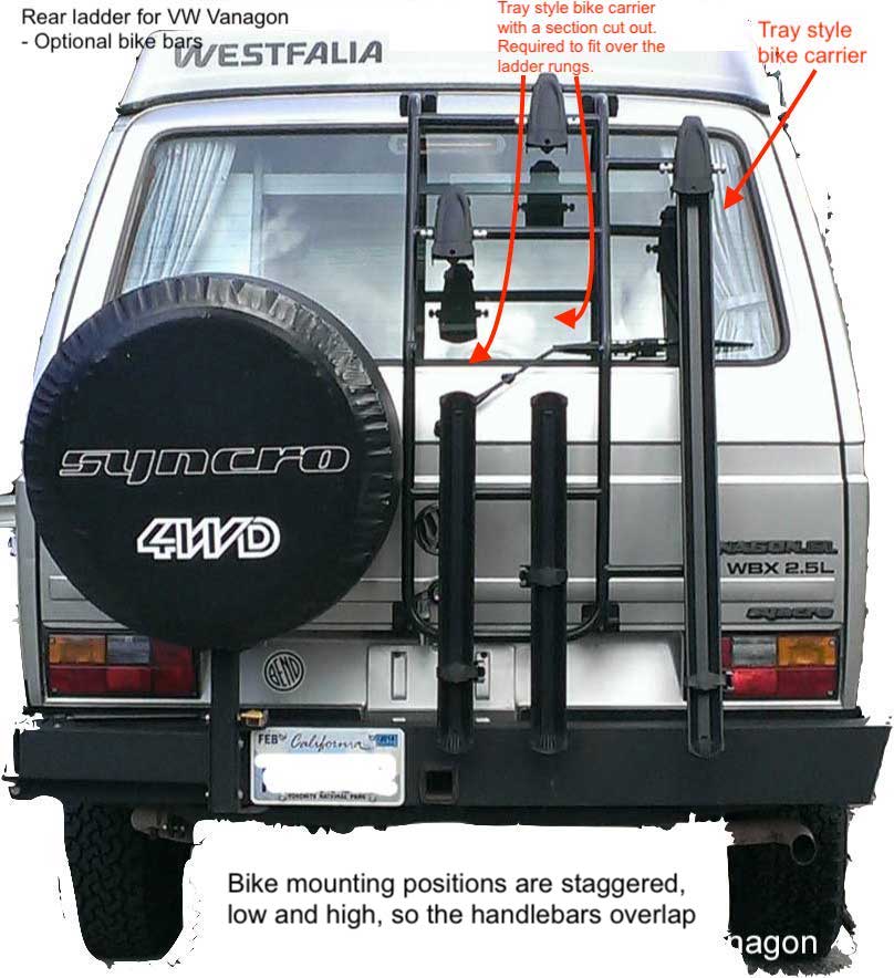 Rear ladder for VW Vanagon Bike