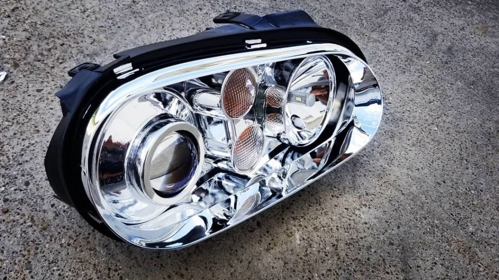 VXT GEN2 (OEM R32 HID Style) BiLED Headlight Assemblies Chrome MK4