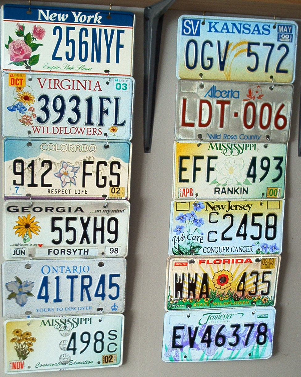 Cory Woodcock Flower License Plates