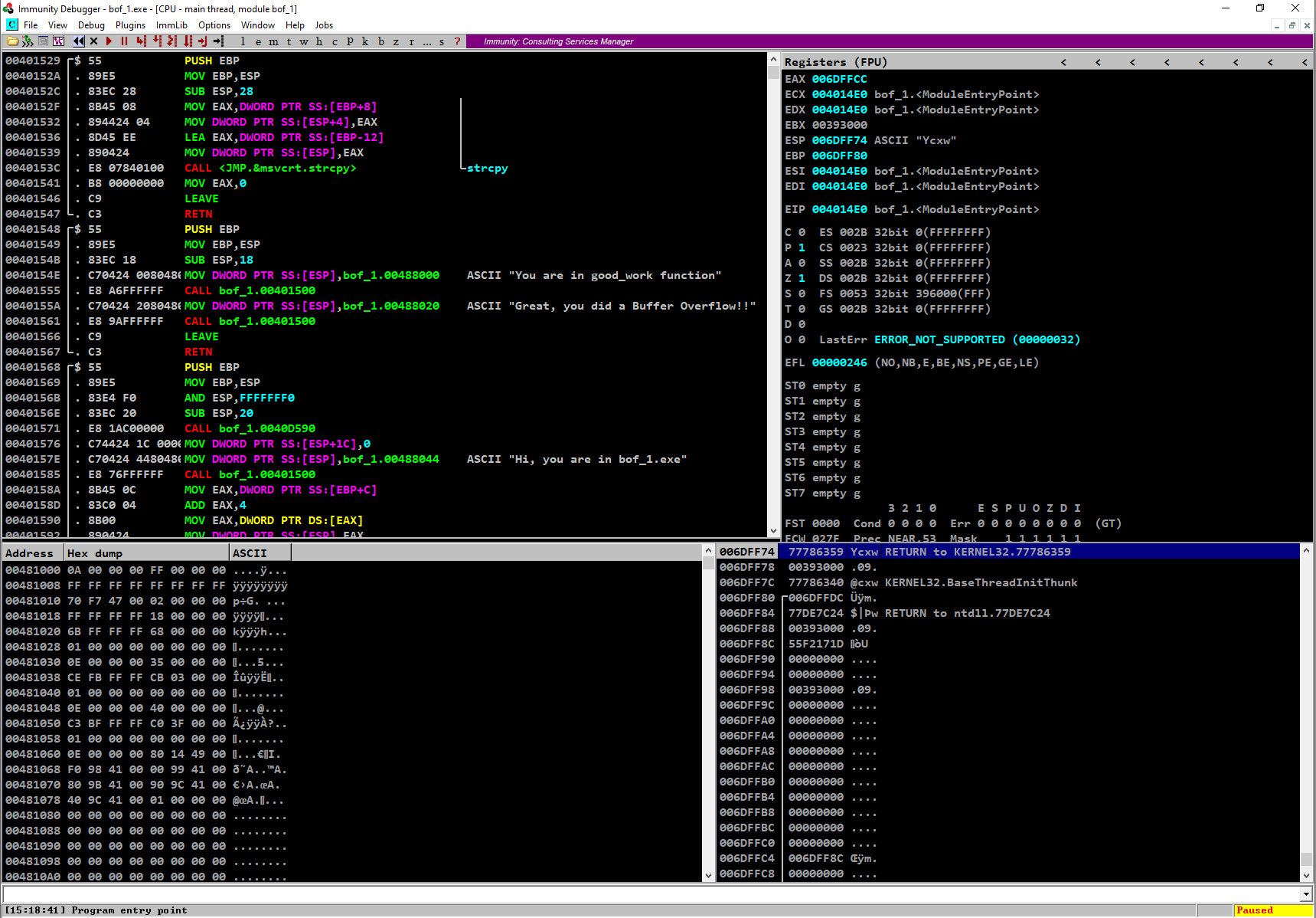 Stack Buffer Overflow básico Parte 1
