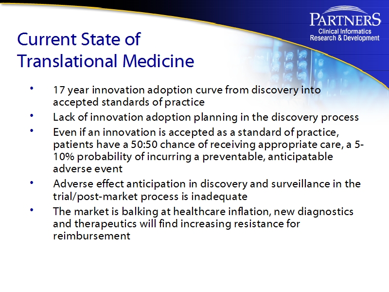 Current State of Translational Medicine
