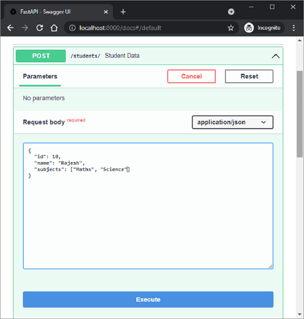 FastAPI Request 请求主体详解与使用示例 Fastapi 教程