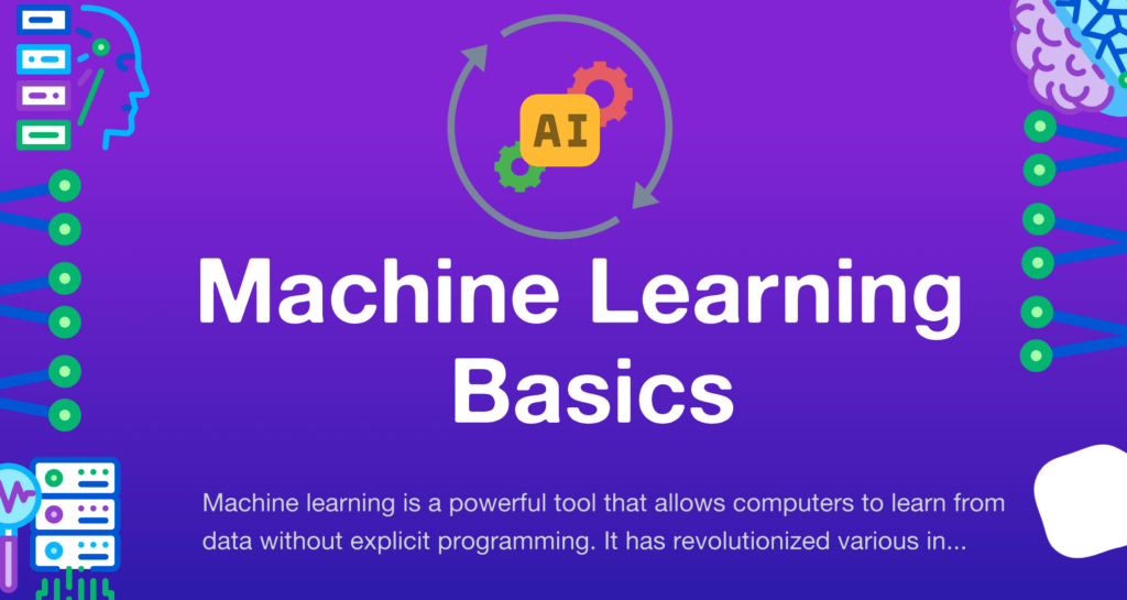 A clean, modern dashboard showing Python code, a confusion matrix visualization, and a live model prediction interface—representing hands-on learning in a machine learning basics online course