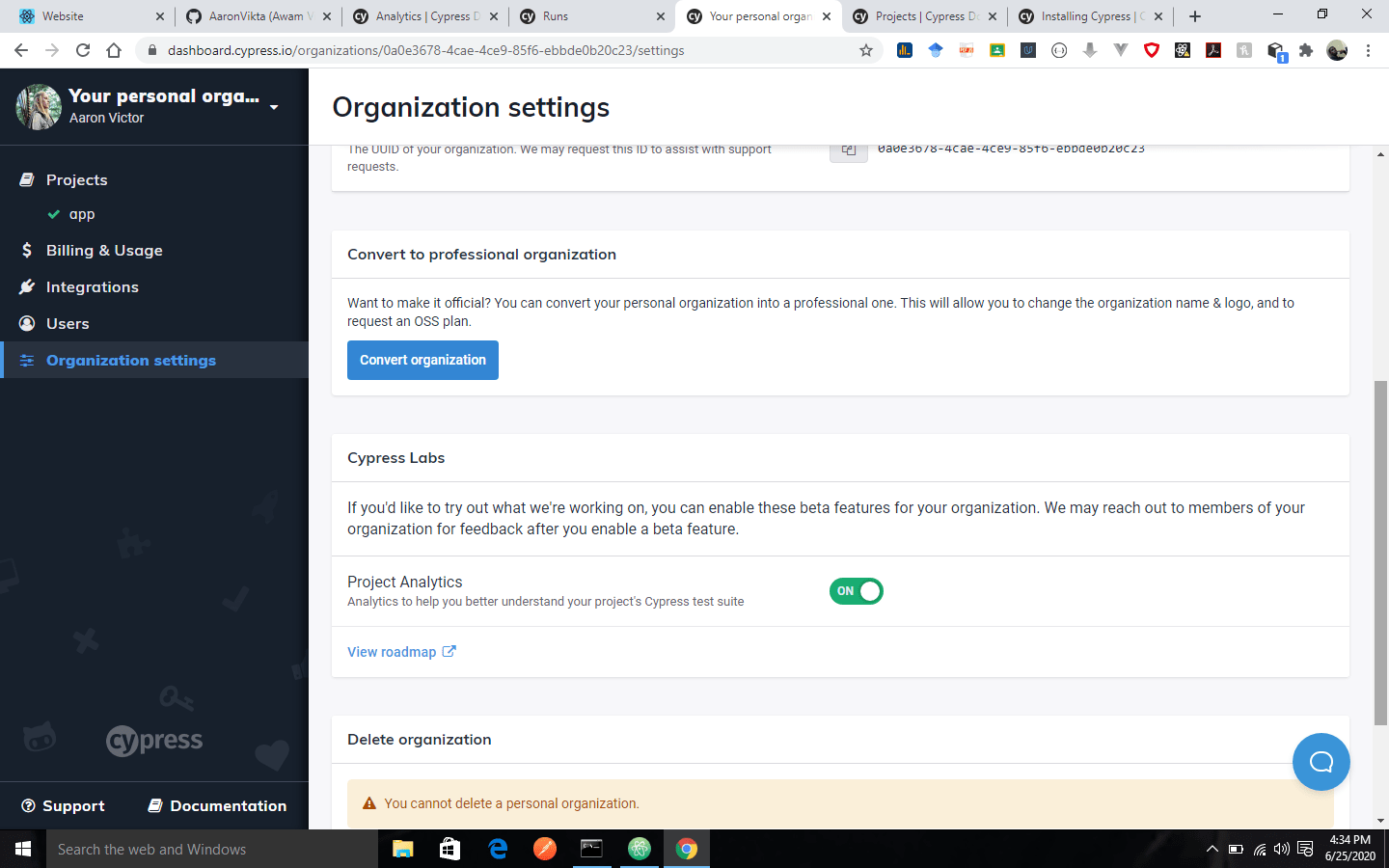 Cypress Dashboard Analytics Metrics and Insights