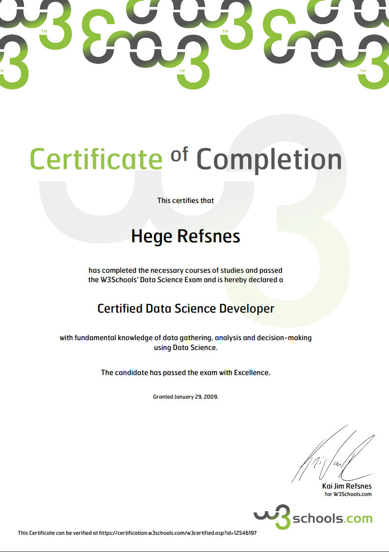 DATA SCIENCE Certification