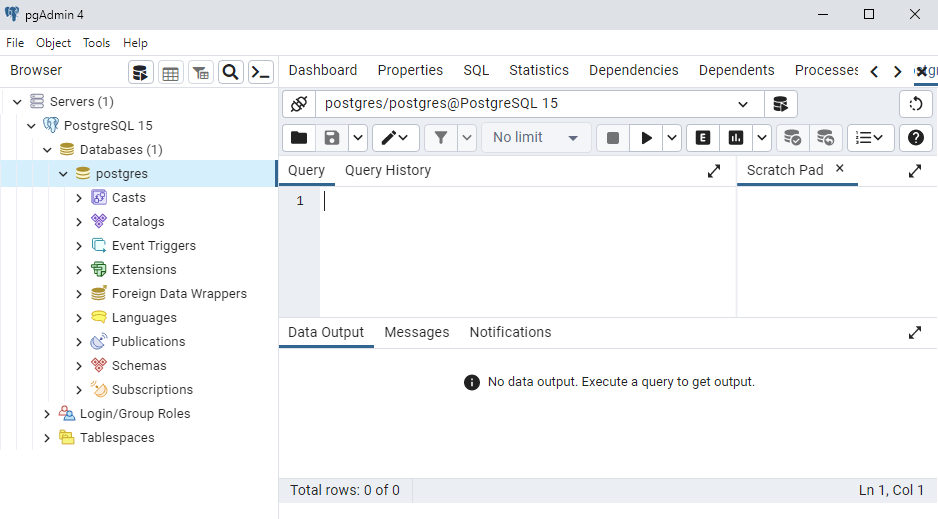 PostgreSQL pgAdmin 4