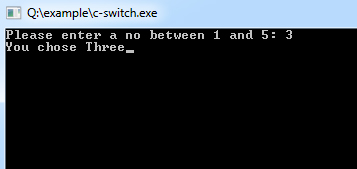 C switch Statements