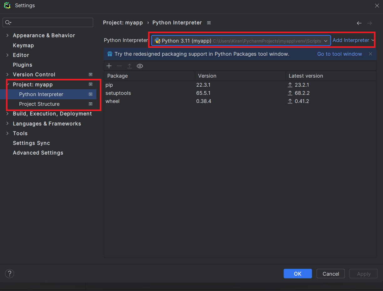 How to Configure Python Interpreter version in pycharm tutorials and