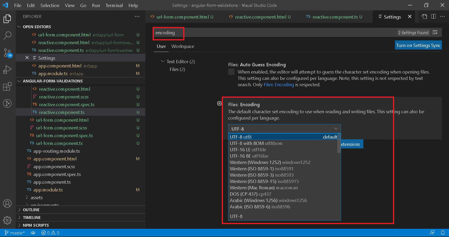 Visual studio code Change encoding for single files and Permanently