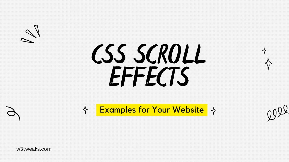 24 Free CSS Scroll Effect Examples W3tweaks