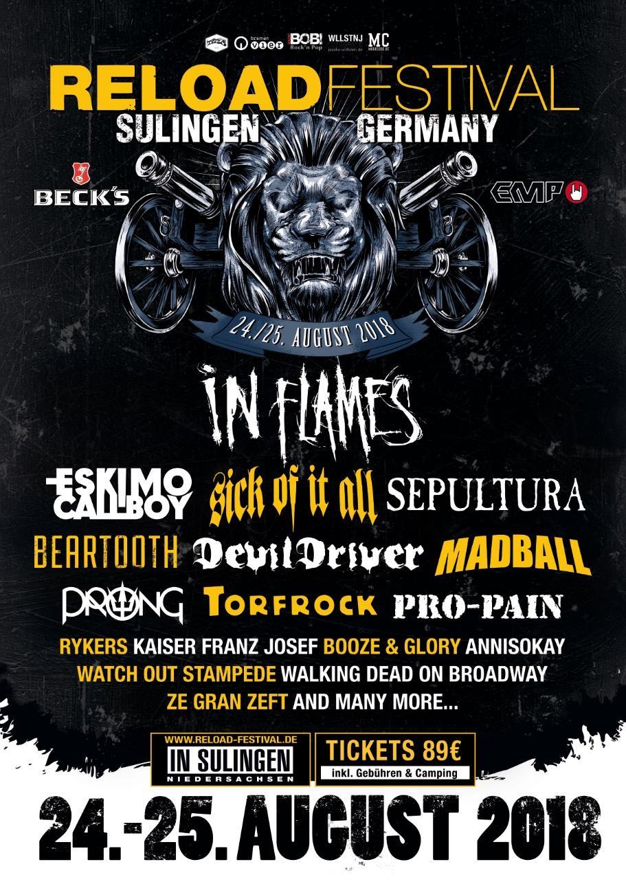 Mehr Bands für das Reload Festival 2018 WOA Wacken Open Air