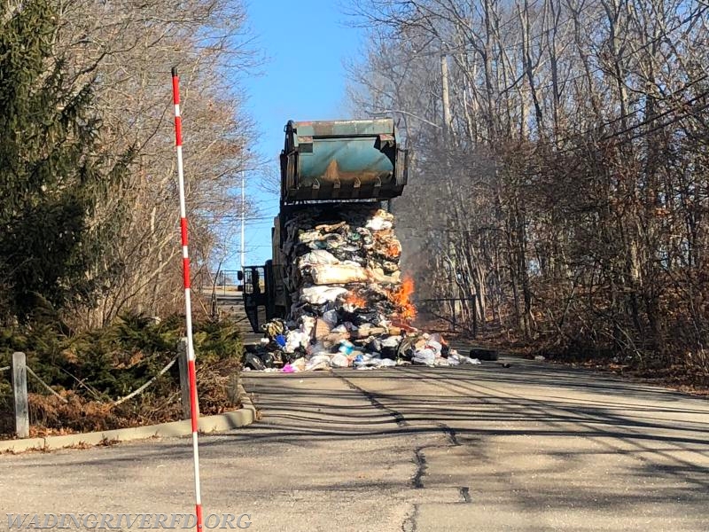 Garbage Truck Fire Wading River Fire Department
