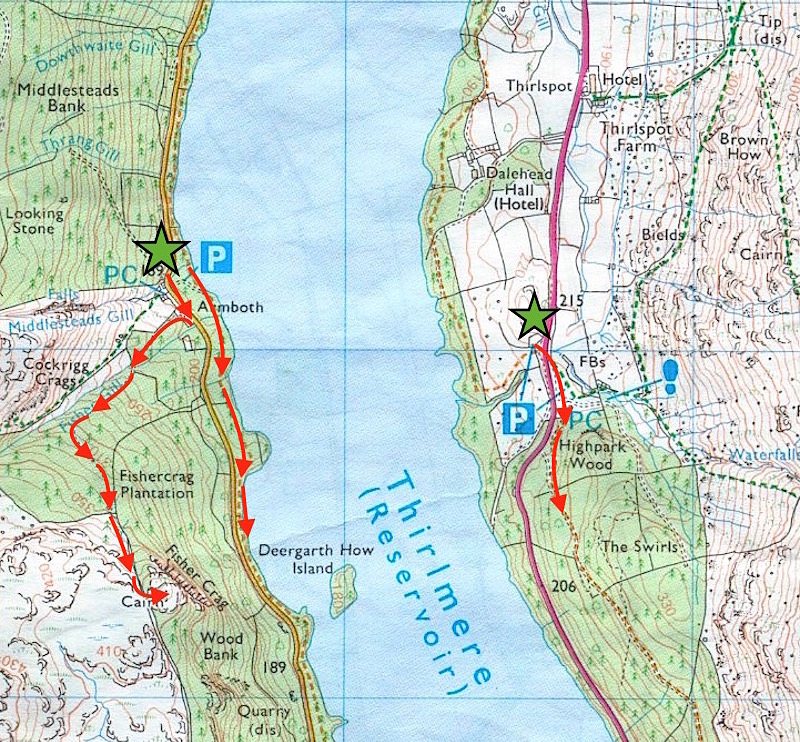 Thirlmere and the Zip Wire wainwrightwalking.co.uk