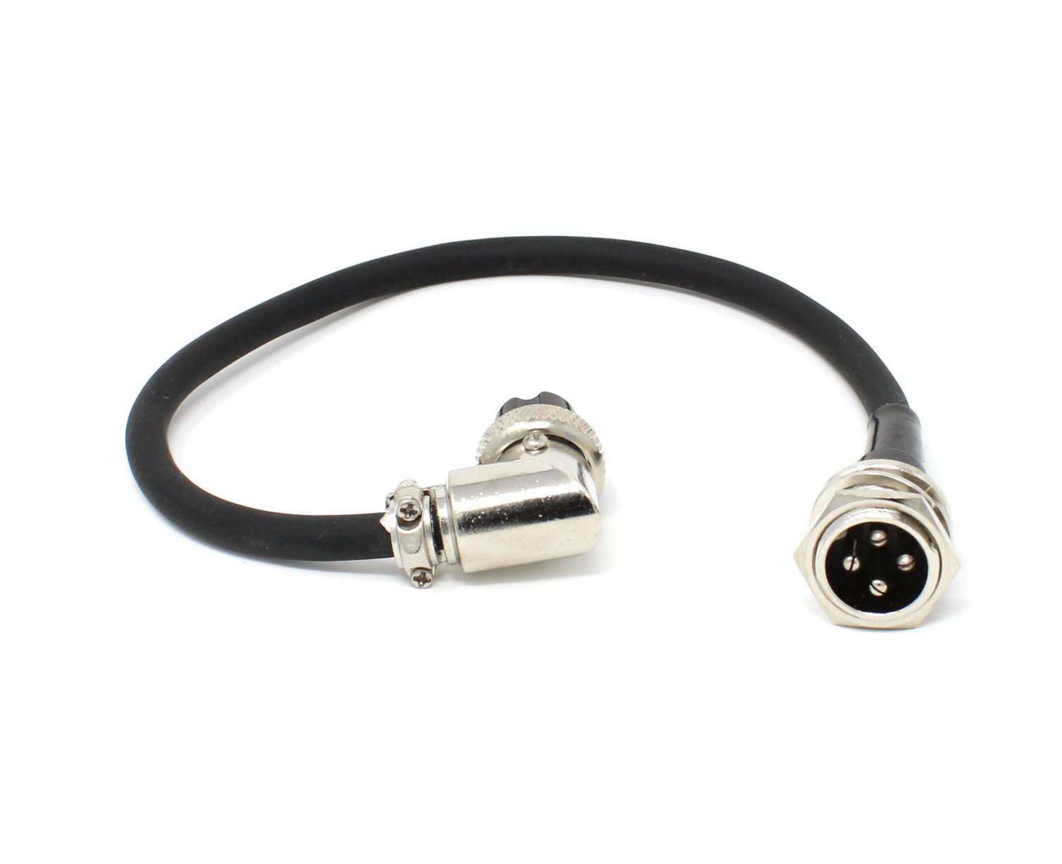 CP4 4 Pin Panel Mount Mic Jack & Right Angle Plug