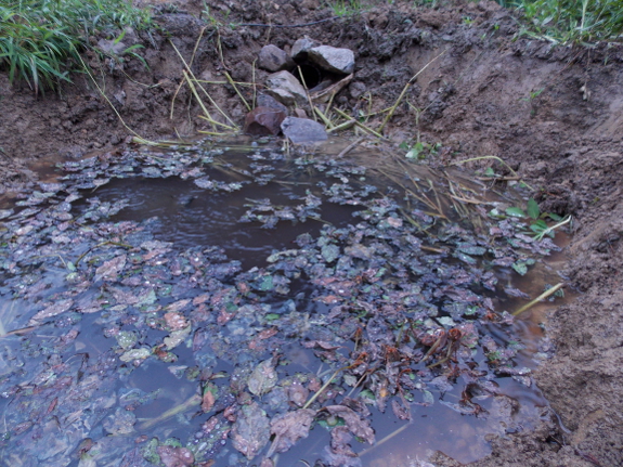 Channeling water into the sky pond