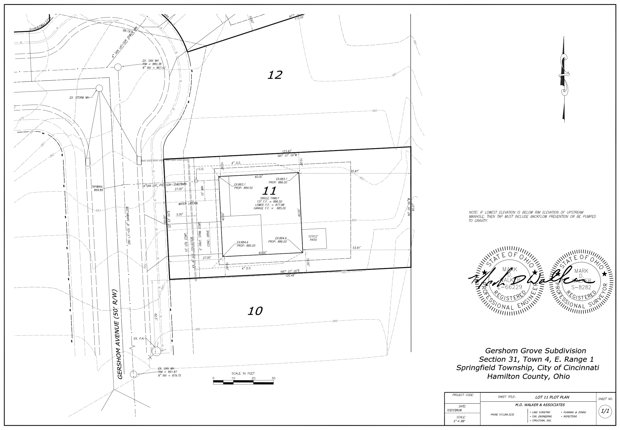 MD WALKER LAND SURVEYING