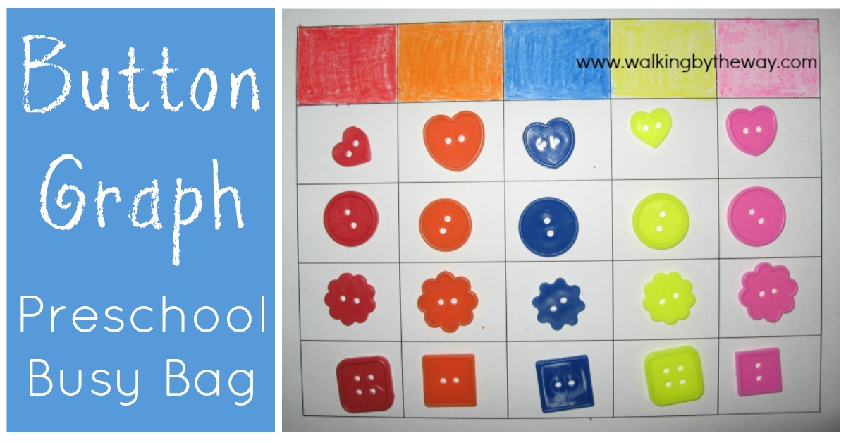 Button Graph for Preschool Handson Math Activity Walking by the Way
