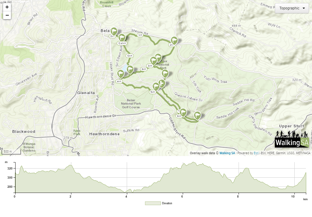 Belair National Park Map Belair National Park Loop Microcarpa, Lorikeet & Valley Hikes