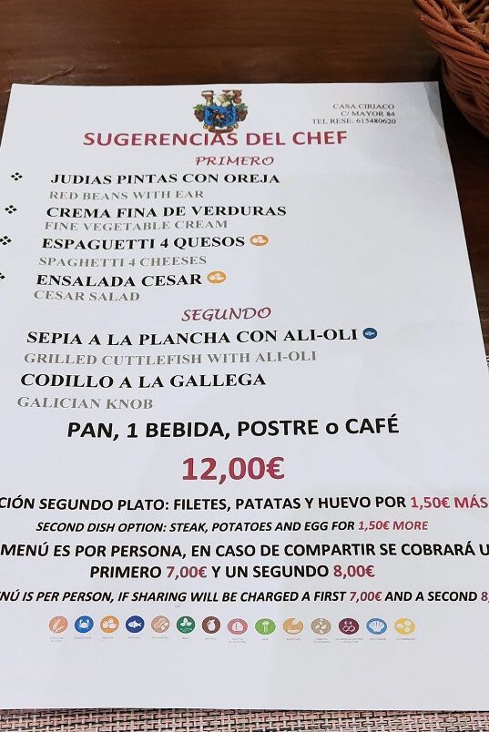 Best Menu del Dia in Madrid → Menu of the Day 2024