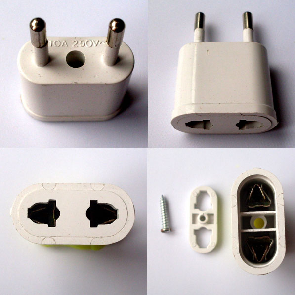 JF066 Great circle foot European plugs ABS trade plugs polarized plug