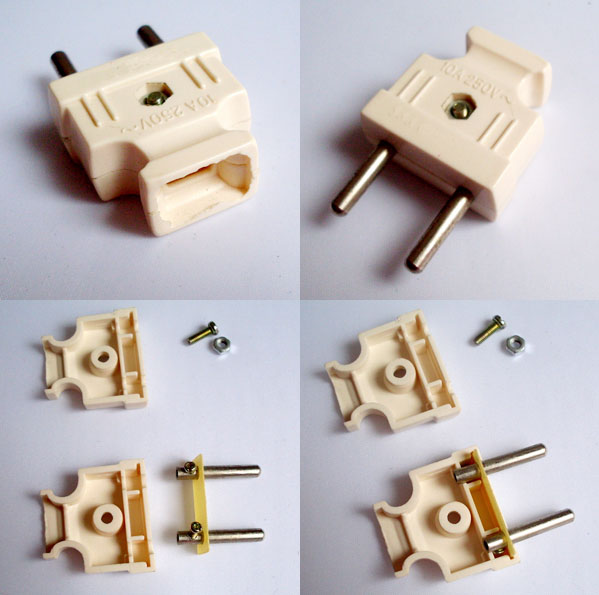 JF066 Great circle foot European plugs ABS trade plugs polarized plug