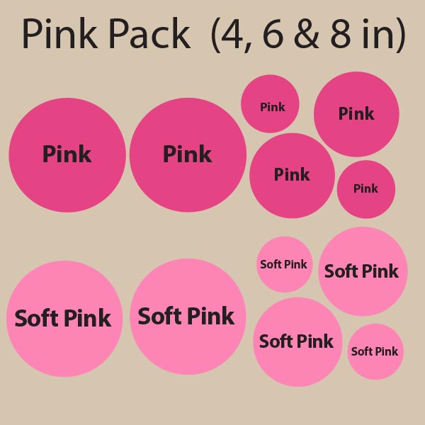 Pink Polka Dot Wall Decals Pink Polka Dot Wall Stickers