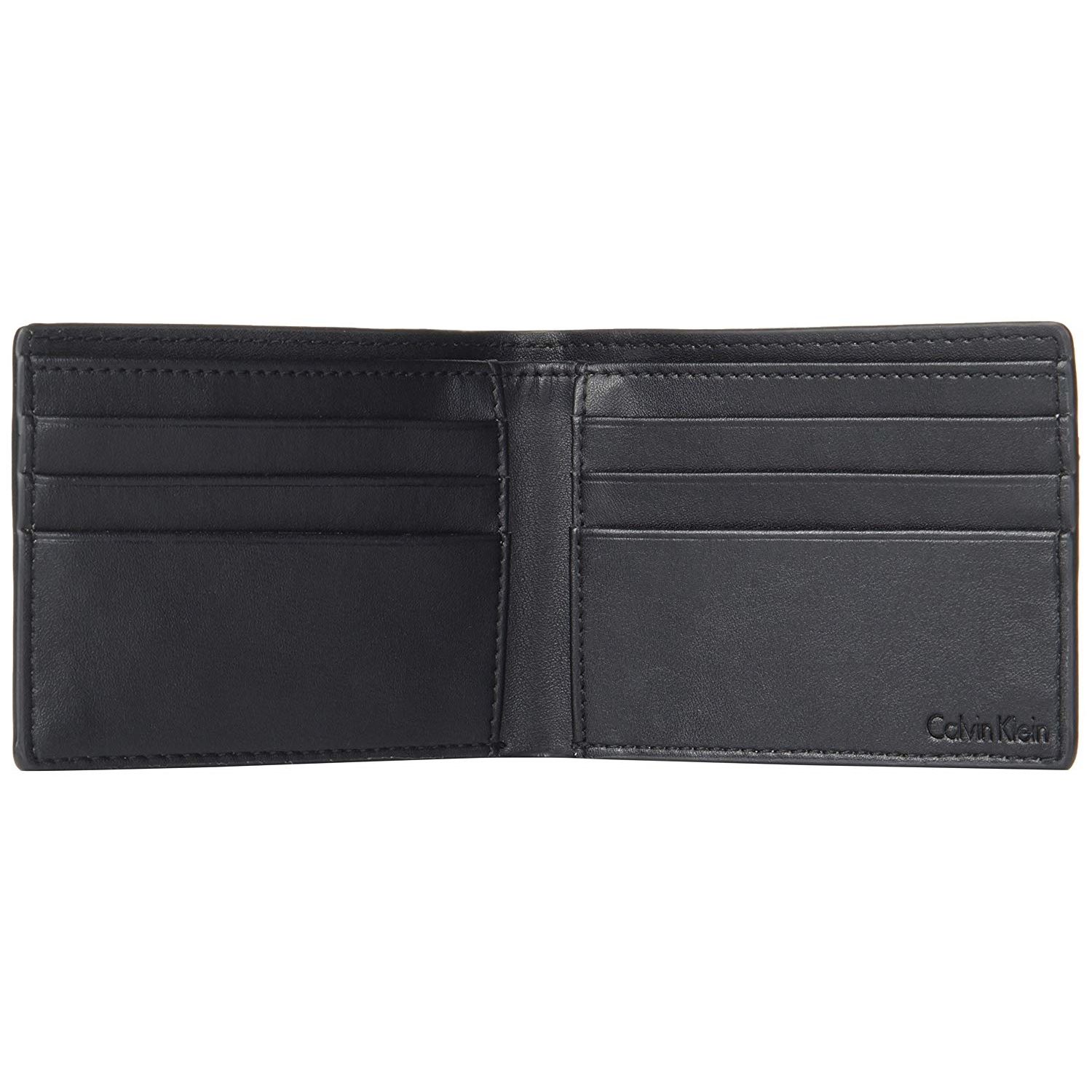 WALLET Calvin Klein Mens Textured Slimfold Black Wallets Brands