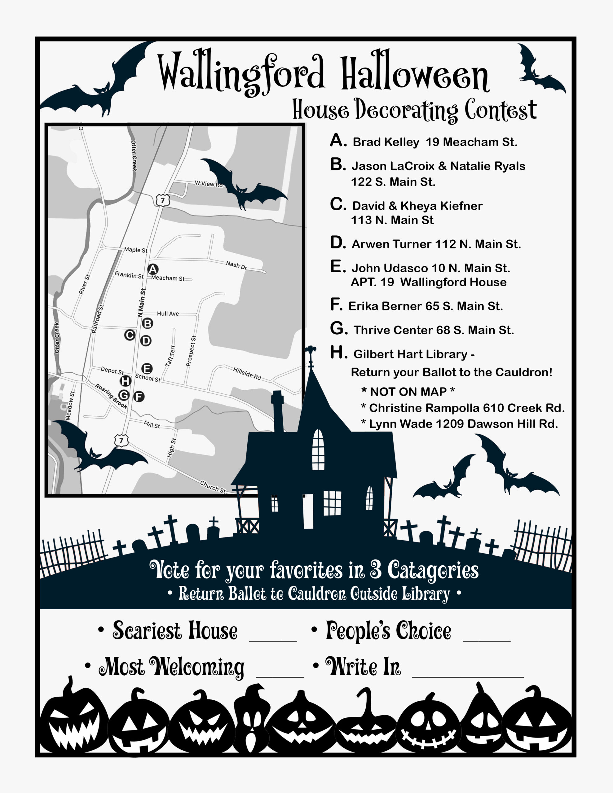 HalloweenMap2023 Town of Wallingford, VT Town of Wallingford, VT