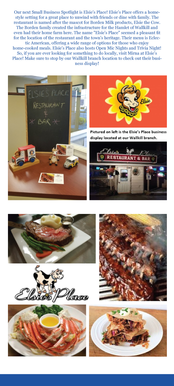 Small Business Spotlight Elsie’s Place Wallkill Valley Federal Savings & Loan