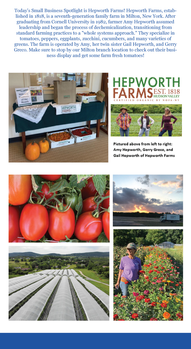 Small Business Spotlight Hepworth Farms Wallkill Valley Federal