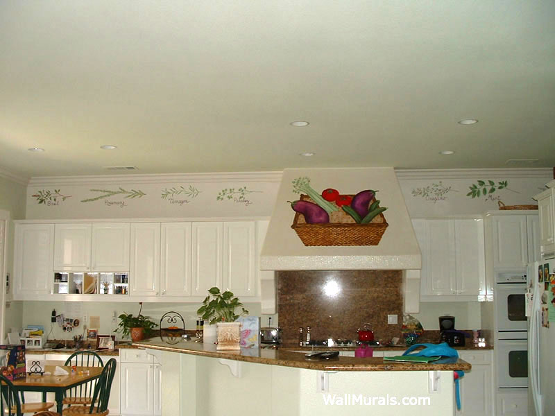 Kitchen Murals HandPainted Kitchen Wall Murals BordersWall Murals