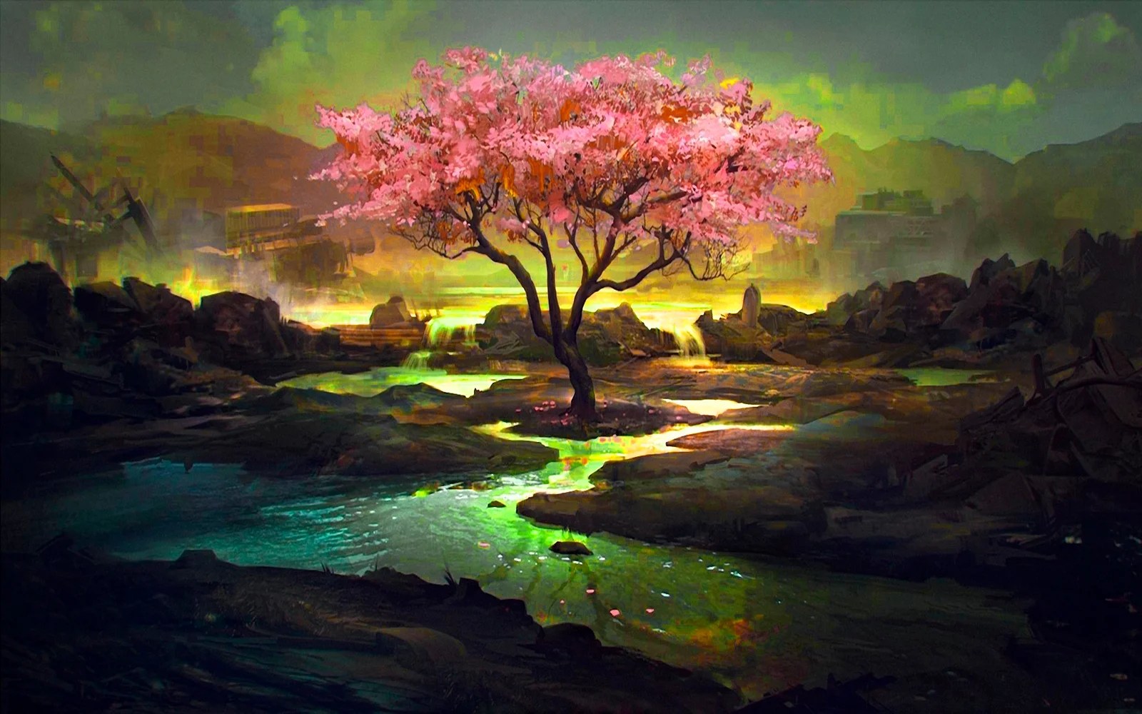 Pink Tree Art