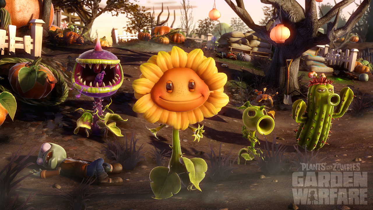 pvz gw2 wallpaper,pflanze,blume,kÃ¼rbis,animation,lÃ¤cheln (174409