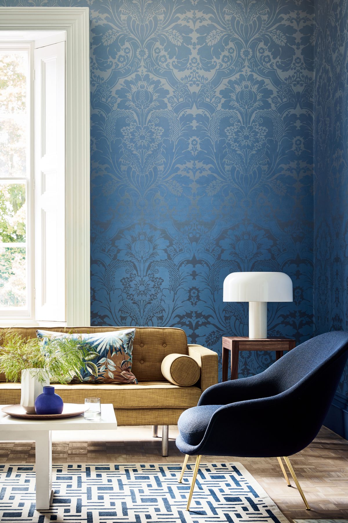 living room wallpaper,blue,living room,interior design,room,wall (53182) WallpaperUse