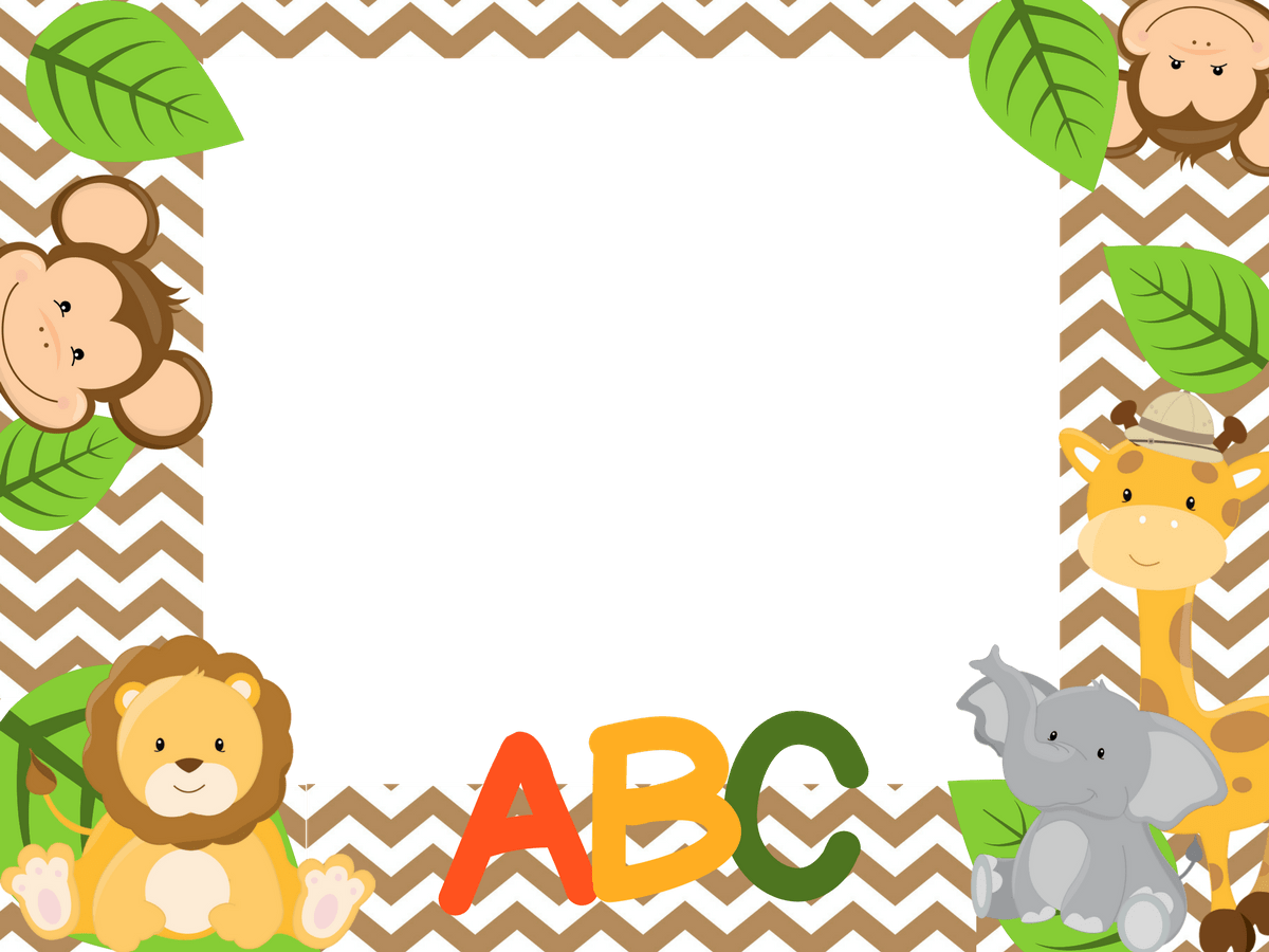 animal border wallpaper,picture frame,green,clip art,cartoon,graphics