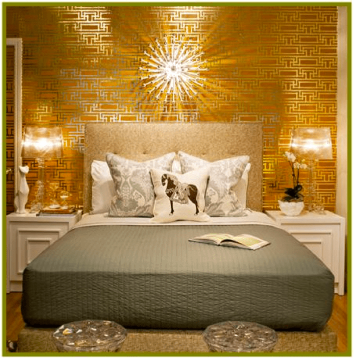 gold accent wallpaper,furniture,bed,room,bedroom,wall (562206