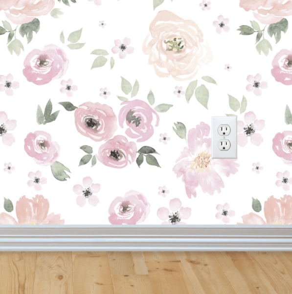 floral removable wallpaper,wallpaper,pink,pattern,design,plant (708097