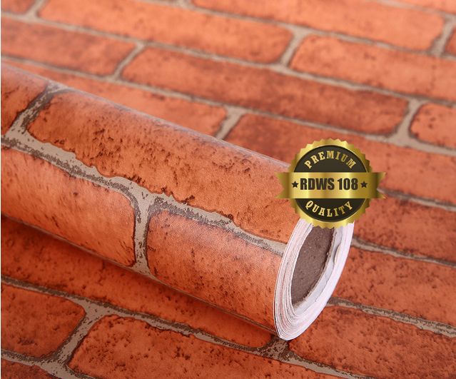 grosir wallpaper sticker roll,brick,brickwork,wall (744029) WallpaperUse
